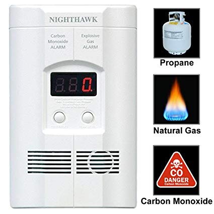 Kidde Nighthawk Carbon Monoxide Detector & Propane, Natural, & Explosive Gas Detector